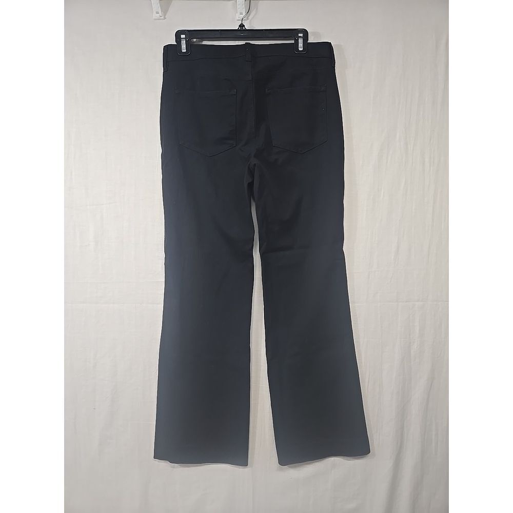 Chico's Women's Size 0.5R (US 6R) Black Mid Rise Wide Leg Stretch Pants Cotton‎